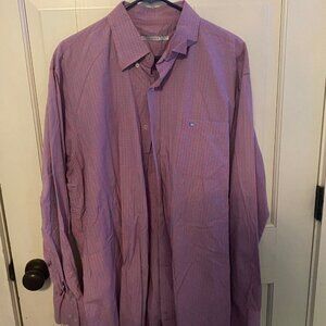 Southern Tide Men's Long Sleeve Button-Down Shirt - XXL Red & Blue Plaid